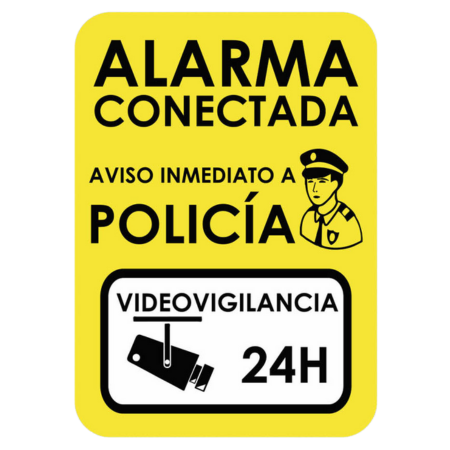 aviso policia cartel disuasivo