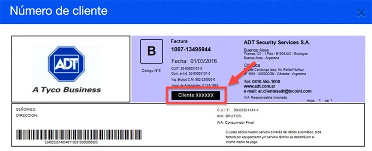 FACTURA ADT ALARMAS 2025